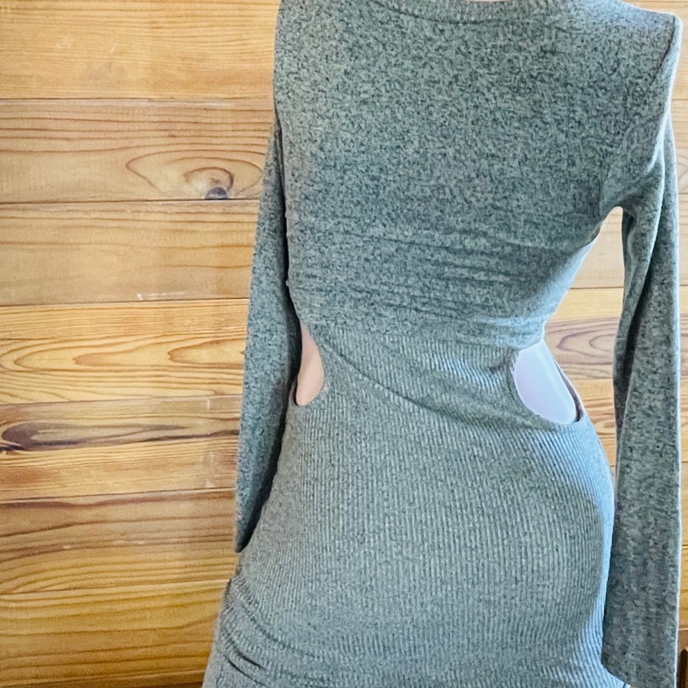 Fabulous Layered CUT-OUT Stretch Knit DRESS Small - Picture 8 of 14
